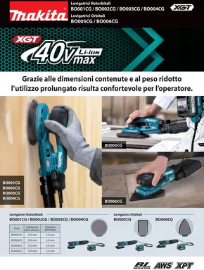 Offerte di Bricolage a Torino | Levigatrici Rotorbitali in Makita | 5/11/2024 - 31/12/2024