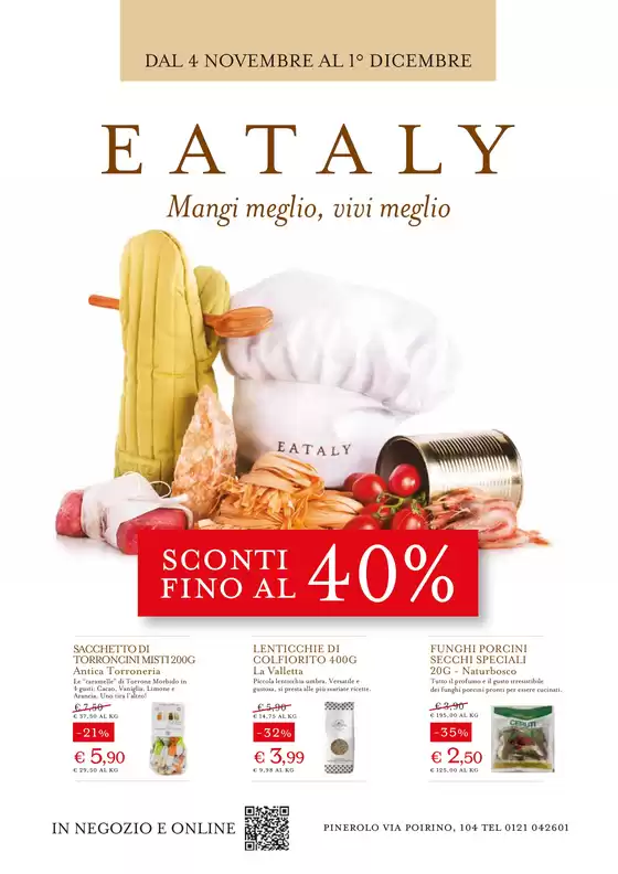 Volantino Eataly a Pinerolo | Magi miglio, vivi miglio | 5/11/2024 - 1/12/2024