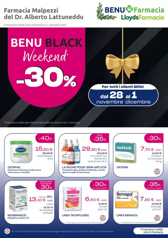 Volantino Lloyds Farmacia/BENU a Forlì | Black weekends | 6/11/2024 - 1/12/2024