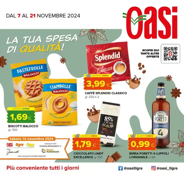 Volantino Oasi | La tua spesa di qualita! | 7/11/2024 - 21/11/2024