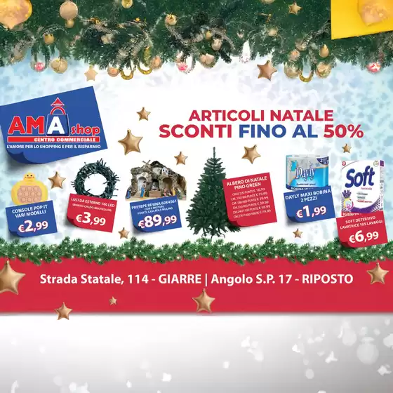 Volantino Amashop a Giarre | Articoli natale sconti fino al 50% | 6/11/2024 - 31/12/2024