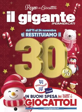 Volantino Il Gigante a Lombardore | Il Regno dei Giocattoli | 11/11/2024 - 24/11/2024