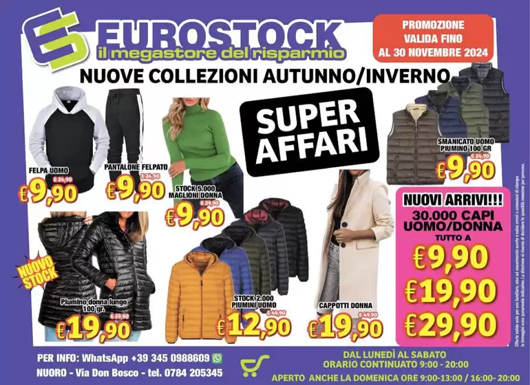 Volantino Eurostock a Nuoro | Super affari | 6/11/2024 - 30/11/2024