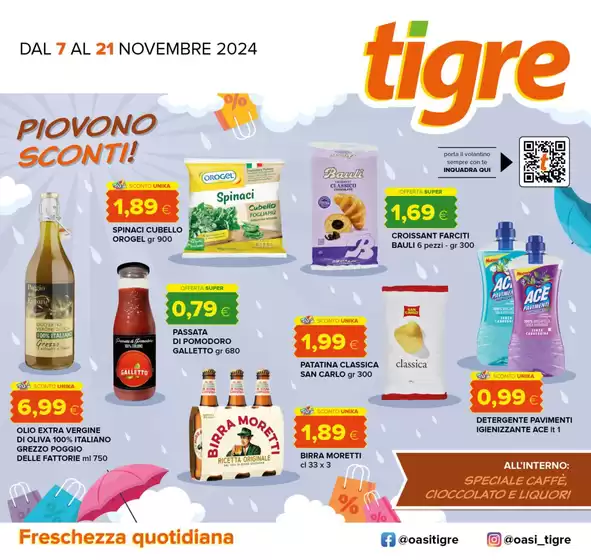 Volantino Tigre a Roma | Piovono sconti! | 7/11/2024 - 21/11/2024