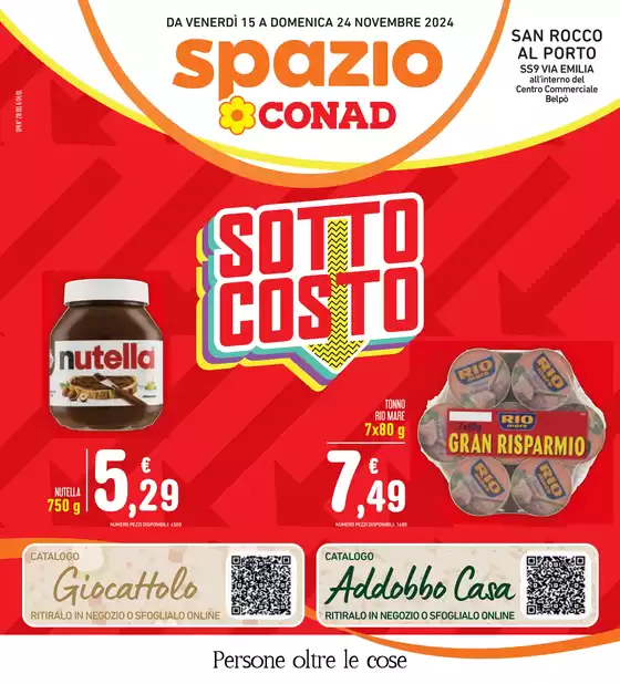 Volantino Spazio Conad a San Rocco al Porto | Sottocosto | 15/11/2024 - 24/11/2024