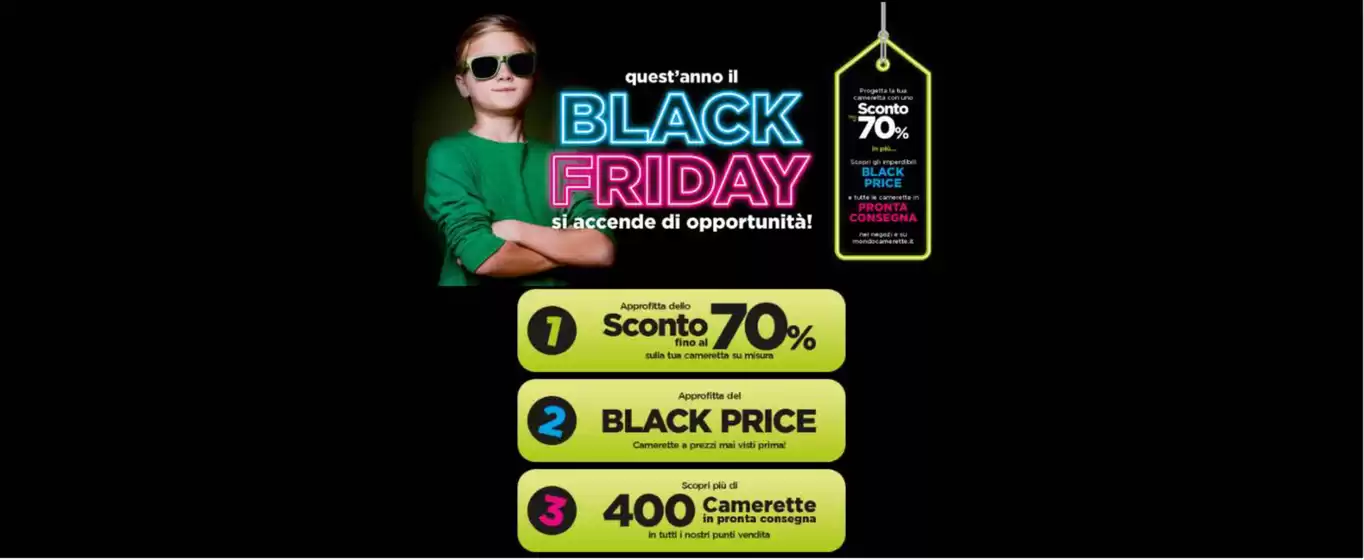 Volantino Mondo Camerette  | Black friday | 7/11/2024 - 30/11/2024