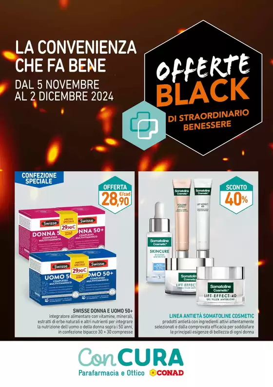 Volantino Parafarmacia Conad a Rescaldina | Offerte Con Cura Conad: Offerte Black | 5/11/2024 - 2/12/2024