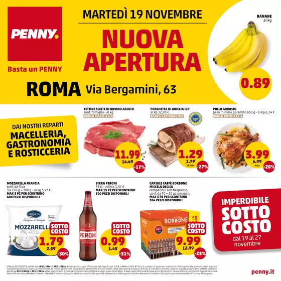 Volantino PENNY a Roma | Nuova apertura  | 19/11/2024 - 27/11/2024