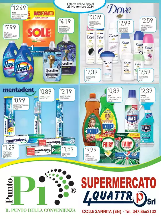 Volantino Supermercato 4P a Colle Sannita | Offerte valide fino al 23 novembre 2024 | 7/11/2024 - 23/11/2024