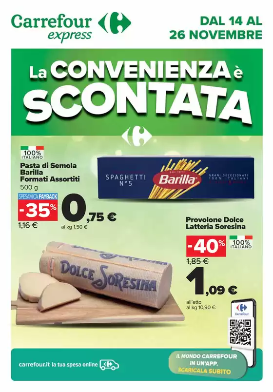 Volantino Carrefour Express a Uri | La convenienza è scontata | 14/11/2024 - 26/11/2024