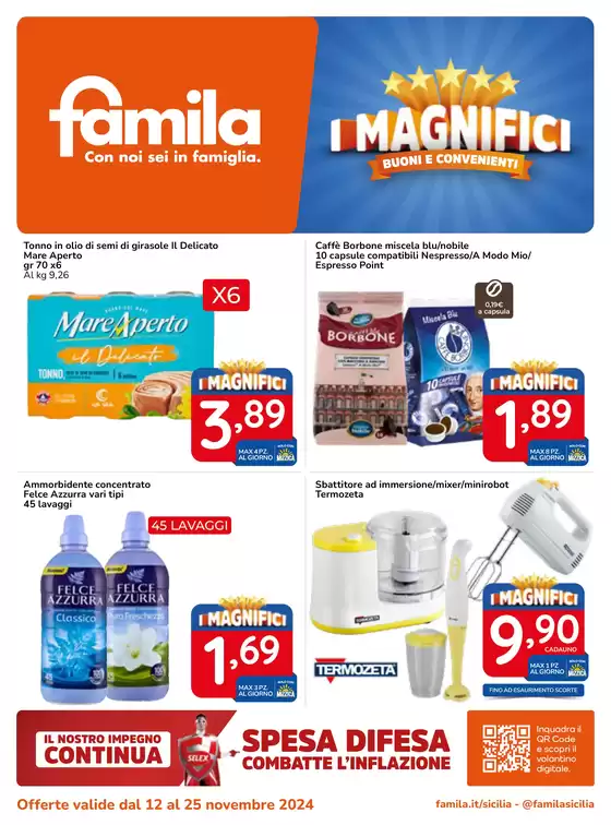 Volantino Famila Market | I magnifici | 12/11/2024 - 25/11/2024