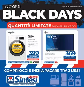 Offerte di Elettronica a Montalto Uffugo | Black days in Elettrosintesi | 8/11/2024 - 22/11/2024