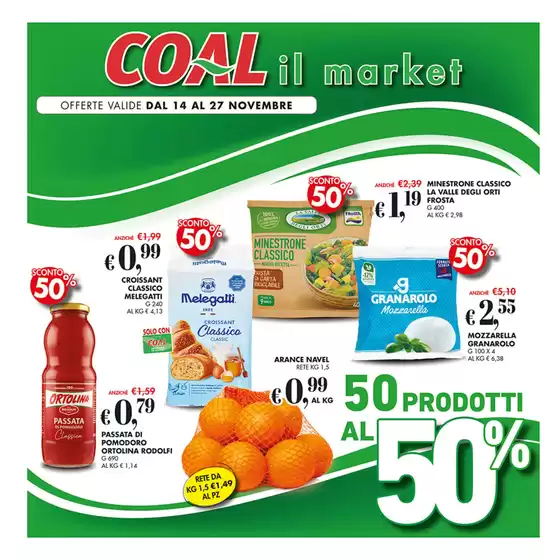 Volantino Coal a L'Aquila | 50 prodotto al 50%! | 14/11/2024 - 27/11/2024