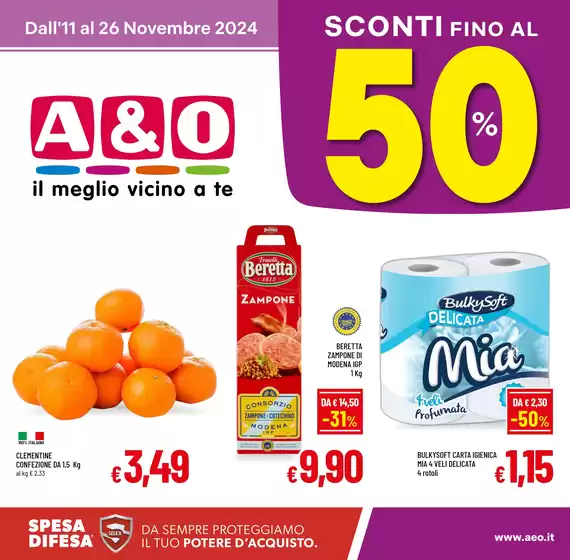 Volantino A&O a Fontanella | SCONTI FINO AL 50% | 11/11/2024 - 26/11/2024