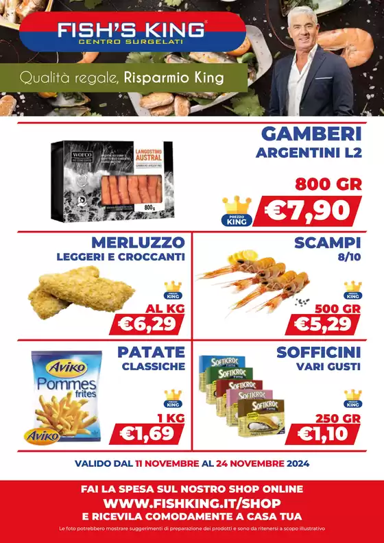 Volantino Fish's King a Saviano | Qualita regale, risparmio king | 11/11/2024 - 24/11/2024