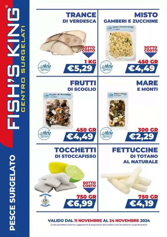 Volantino Fish's King a Saviano | Qualita regale, risparmio king | 11/11/2024 - 24/11/2024