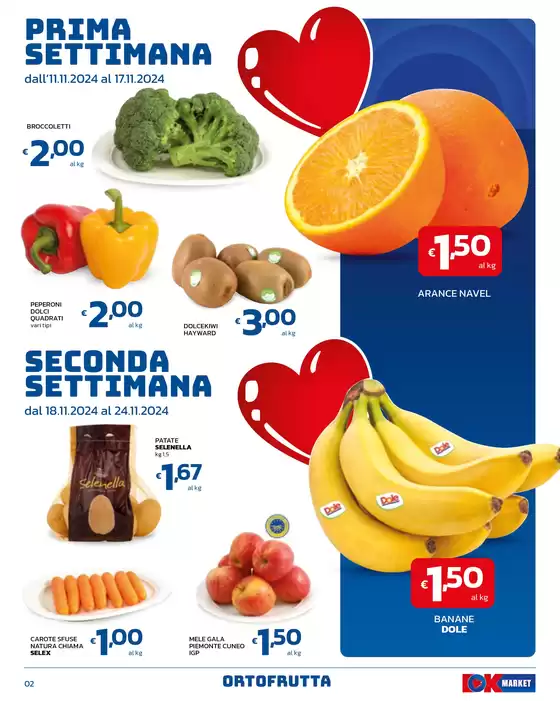 Volantino Ok Market a Serravalle Scrivia | PICCOLI PREZZI | 11/11/2024 - 24/11/2024