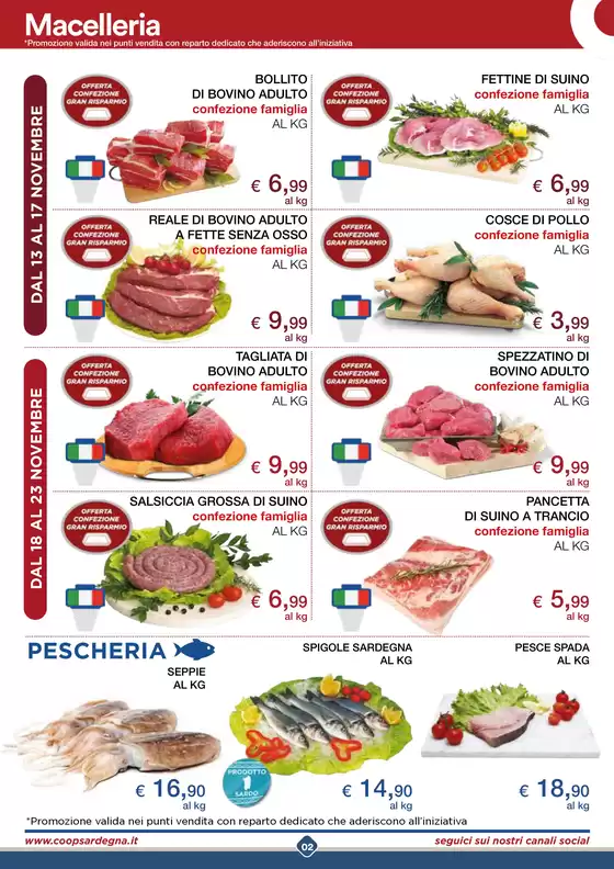 Volantino Coop a Cagliari | Sottocosto Freschi | 13/11/2024 - 23/11/2024