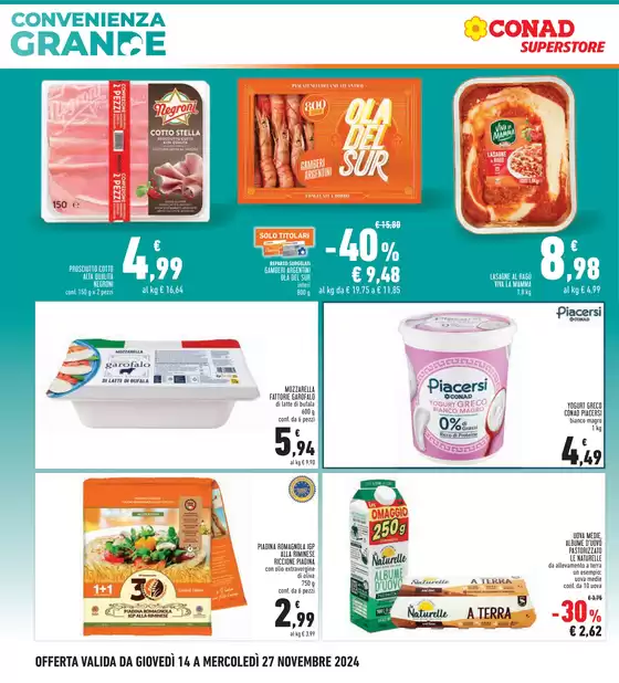 Volantino Conad Superstore a Cecina | Grande convenienza | 14/11/2024 - 27/11/2024