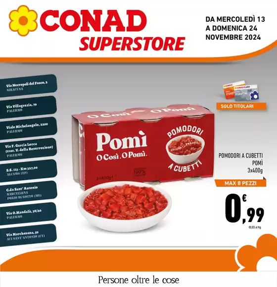 Volantino Conad Superstore a Barcellona Pozzo di Gotto | Le extra offerte | 13/11/2024 - 24/11/2024