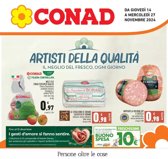 Volantino Conad a Calenzano | Artisti della qualità | 14/11/2024 - 27/11/2024