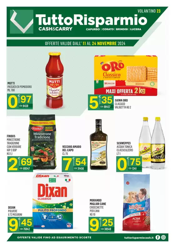 Volantino Tutto Risparmio Cash&Carry a Lucera | Offerte valide dall' 11 al 24 novembre | 11/11/2024 - 24/11/2024