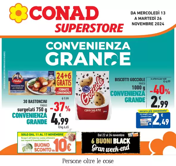 Volantino Conad Superstore a Piacenza | Convenienza grande | 13/11/2024 - 26/11/2024