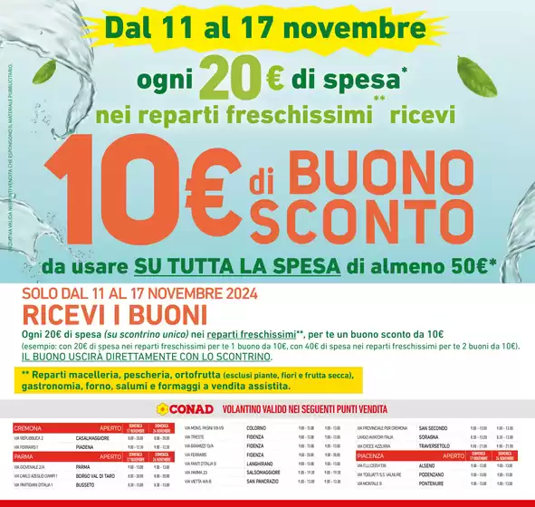 Volantino Conad a Fidenza | Sconti fino al 50% | 13/11/2024 - 26/11/2024