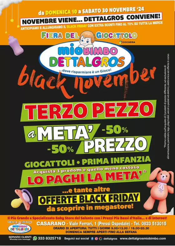 Volantino Mio Bimbo Dettalgros a Casarano | Black Novembre | 11/11/2024 - 30/11/2024