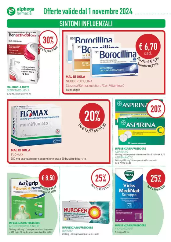 Volantino Farmacia Saggio a Gioiosa Marea | In forma per le feste! | 11/11/2024 - 31/12/2024