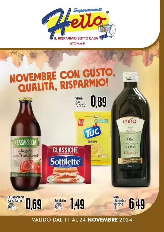 Volantino Hello Supermercati a Casoria | Novembre con gusto, qualita, risparmio! | 11/11/2024 - 24/11/2024