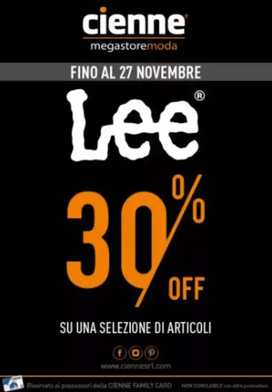 Volantino Cienne Megastore Moda a Milano | Fino al 27 Novembre | 11/11/2024 - 27/11/2024