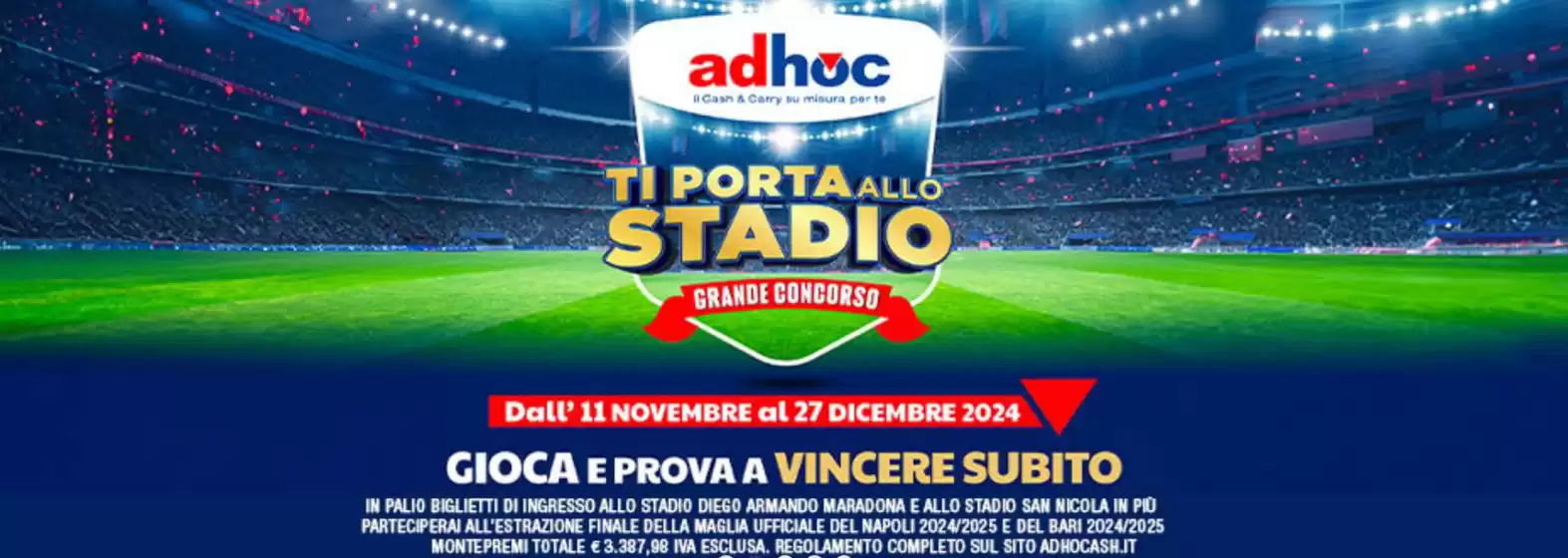 Volantino Adhoc a Vitulazio | Ti Porta allo Stadio | 11/11/2024 - 27/12/2024