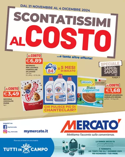 Volantino Mercatò a Ceriale | Scontatissimi al costo | 21/11/2024 - 4/12/2024