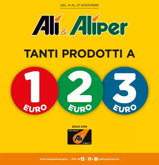 Volantino Alì e Alìper a Padova | Prezzi 1,2,3€ | 14/11/2024 - 27/11/2024