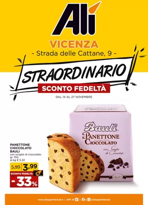 Offerte di Iper e super a Torri di Quartesolo | Sconto fedeltà in Alì e Alìper | 14/11/2024 - 27/11/2024