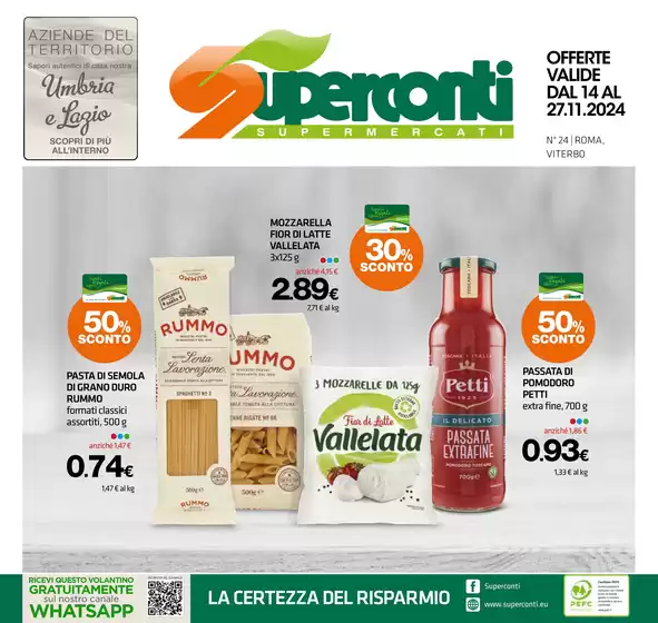 Volantino Superconti a Vitorchiano | La certezza del risparmio | 14/11/2024 - 27/11/2024