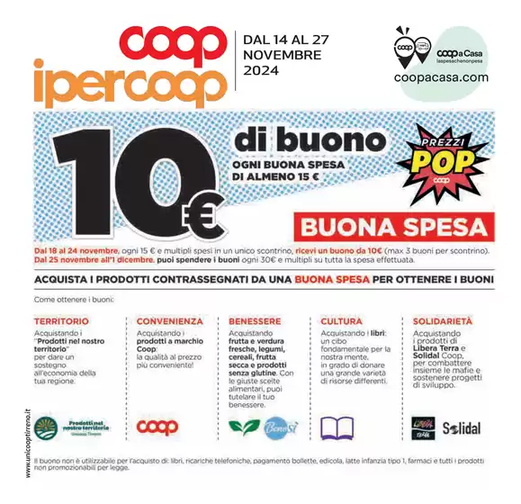 Volantino Coop a Ciampino | Prezzi pop | 14/11/2024 - 27/11/2024