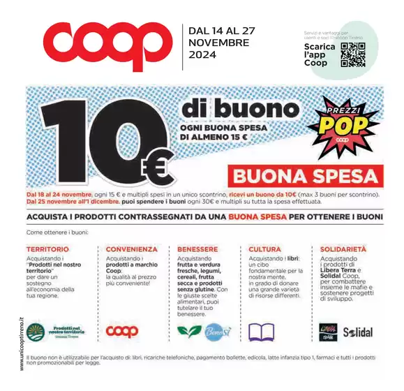 Volantino Coop a Colleferro | Prezzi pop | 14/11/2024 - 27/11/2024