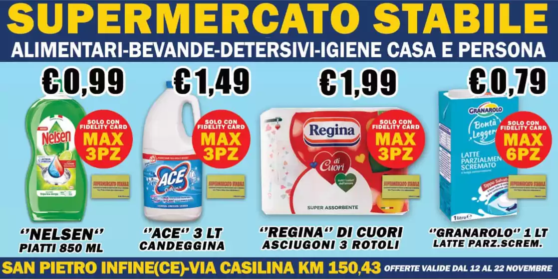 Volantino Supermercati Stabile a San Pietro Infine | Offerte valide dal 12 al 22 novembre 2024 | 12/11/2024 - 22/11/2024