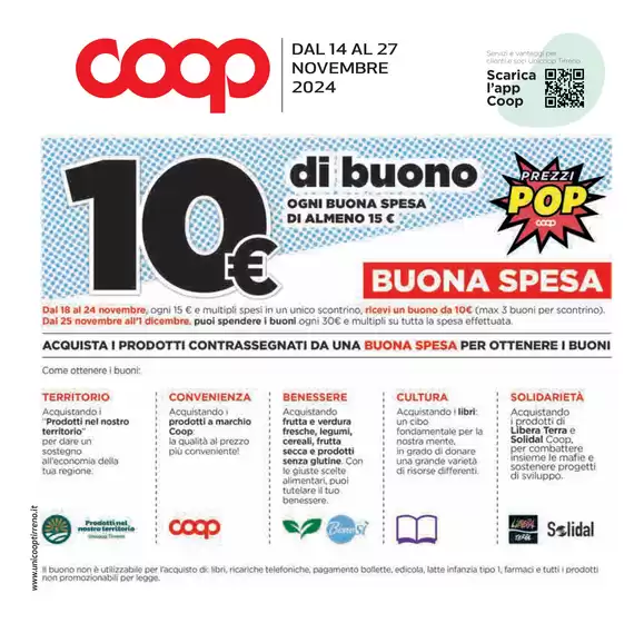 Volantino Coop a Rignano Flaminio | Prezzi pop | 14/11/2024 - 27/11/2024