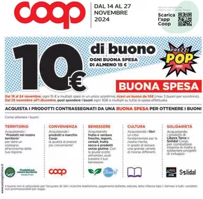 Offerte di Iper e super a Montefiascone | Prezzi pop in Coop | 14/11/2024 - 27/11/2024