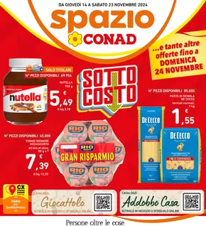 Volantino Spazio Conad a L'Aquila | SOTTOCOSTO | 14/11/2024 - 23/11/2024