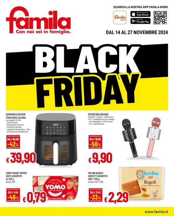 Volantino Famila a Sant'Ilario d'Enza | Black friday | 14/11/2024 - 27/11/2024