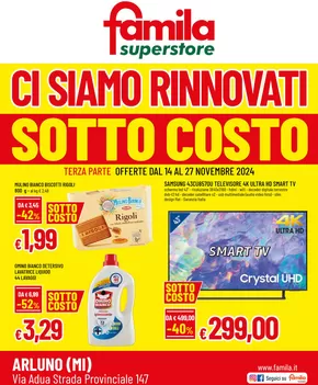 Volantino Famila Superstore a Milano | Sottocosto | 14/11/2024 - 27/11/2024