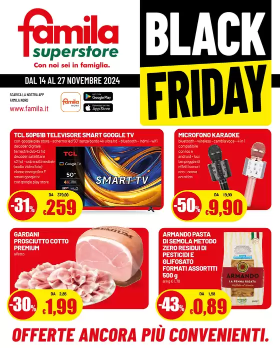 Volantino Famila Superstore a Somma Lombardo | Black friday | 14/11/2024 - 27/11/2024