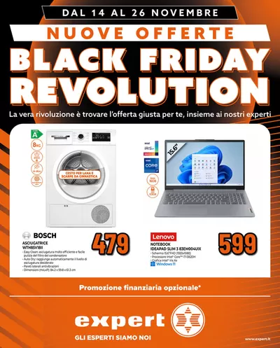 Offerte di Elettronica a Battipaglia | Black Friday Revolution! in Expert | 14/11/2024 - 26/11/2024