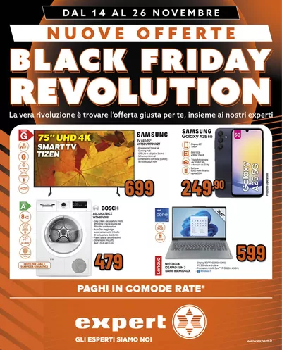 Offerte di Elettronica a Quinzano d'Oglio | Black Friday Revolution! in Expert | 14/11/2024 - 26/11/2024