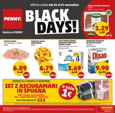 Volantino PENNY a Sarzana | Black Days! | 21/11/2024 - 27/11/2024