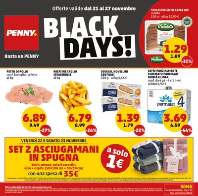 Volantino PENNY a Roma | Black Days! | 21/11/2024 - 27/11/2024